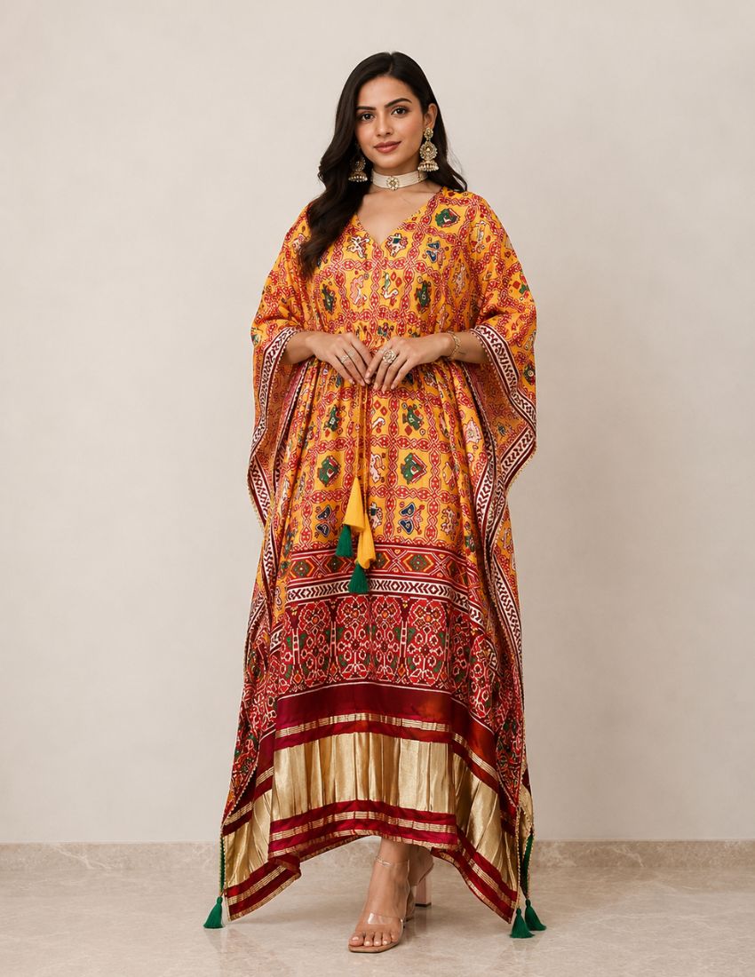 Multicolor Elegance Printed Kaftan