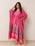 Pink Elegance Printed Kaftan