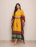 Yellow Elegance Printed Kaftan