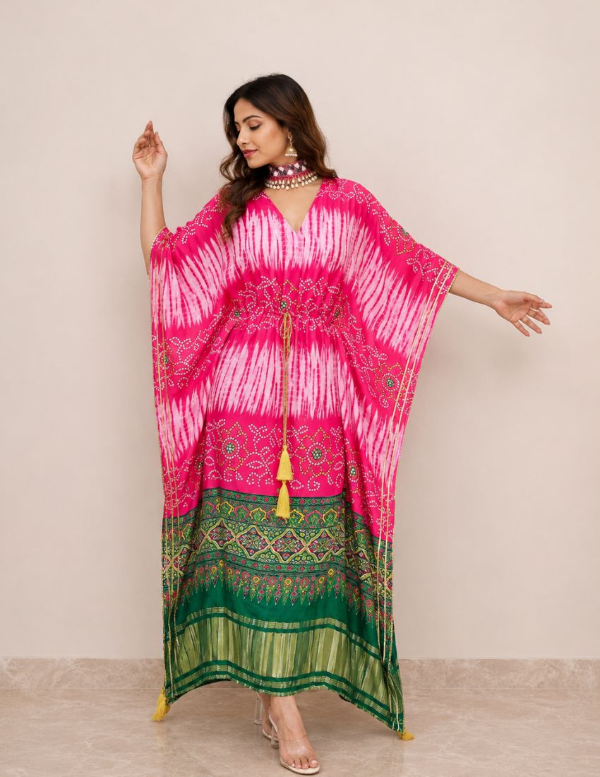 Multicolor Elegance Printed Kaftan