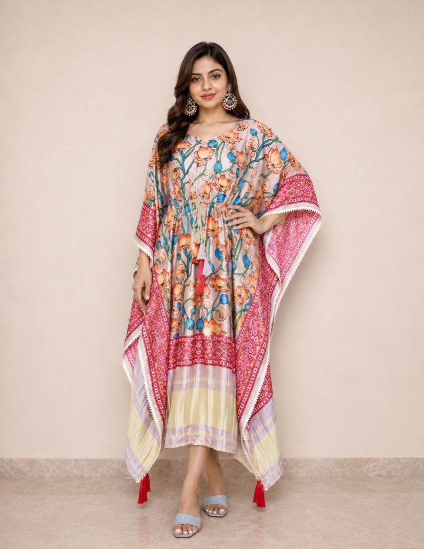 Multicolor Elegance Printed Kaftan