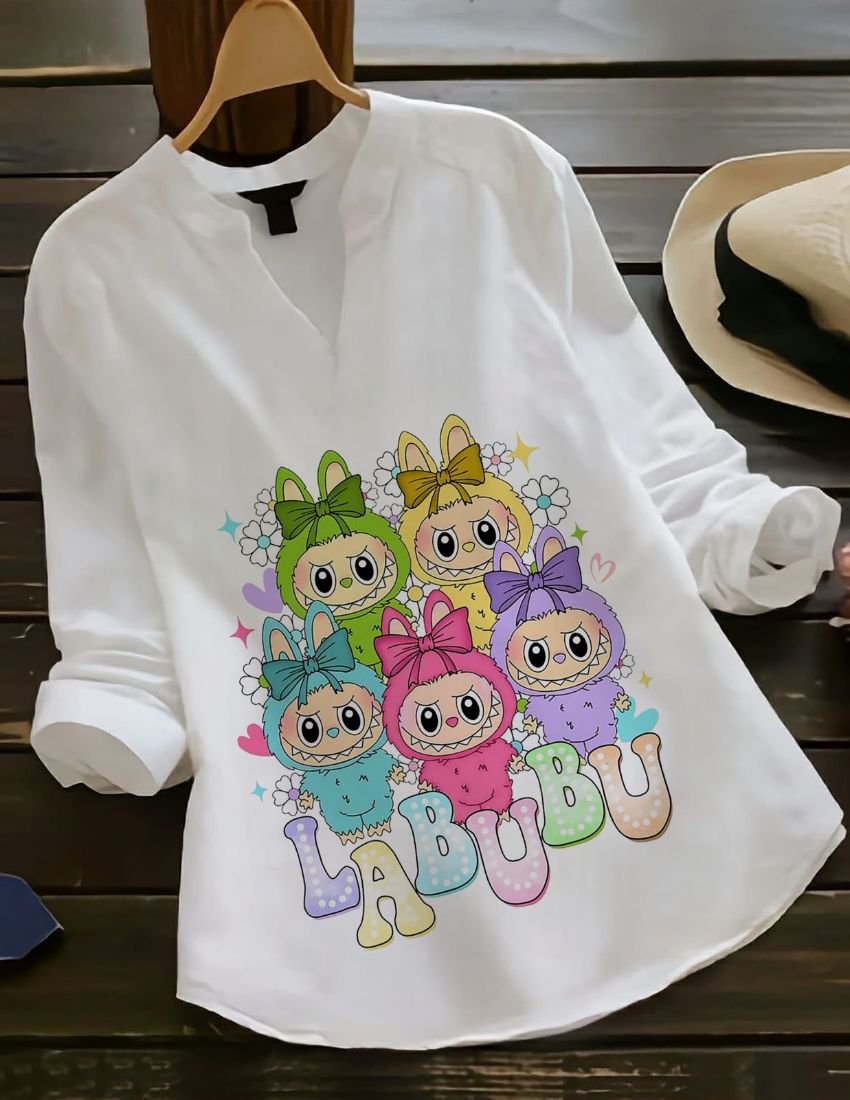 Labubu Wonderland Rayon Graphics Print Top