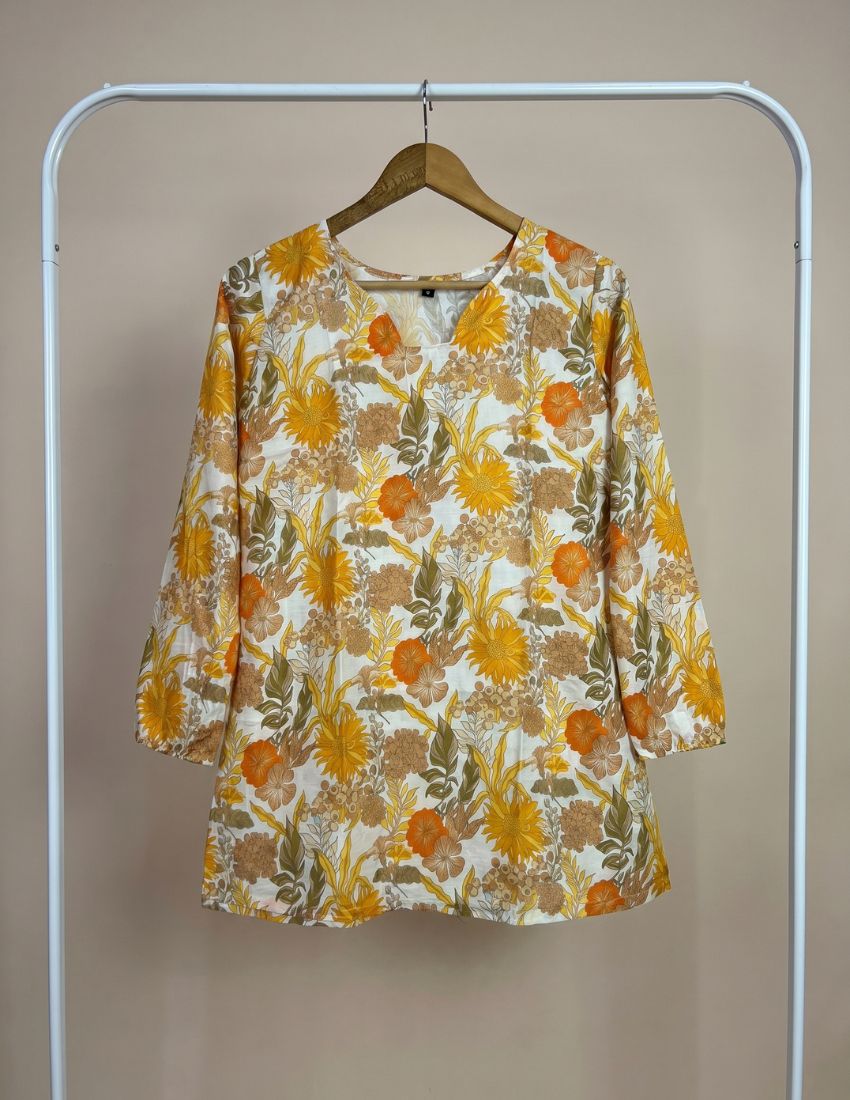 Sunlit Bloom Printed Top