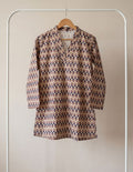 Classic Charm Ethnic Top - Dark Beige
