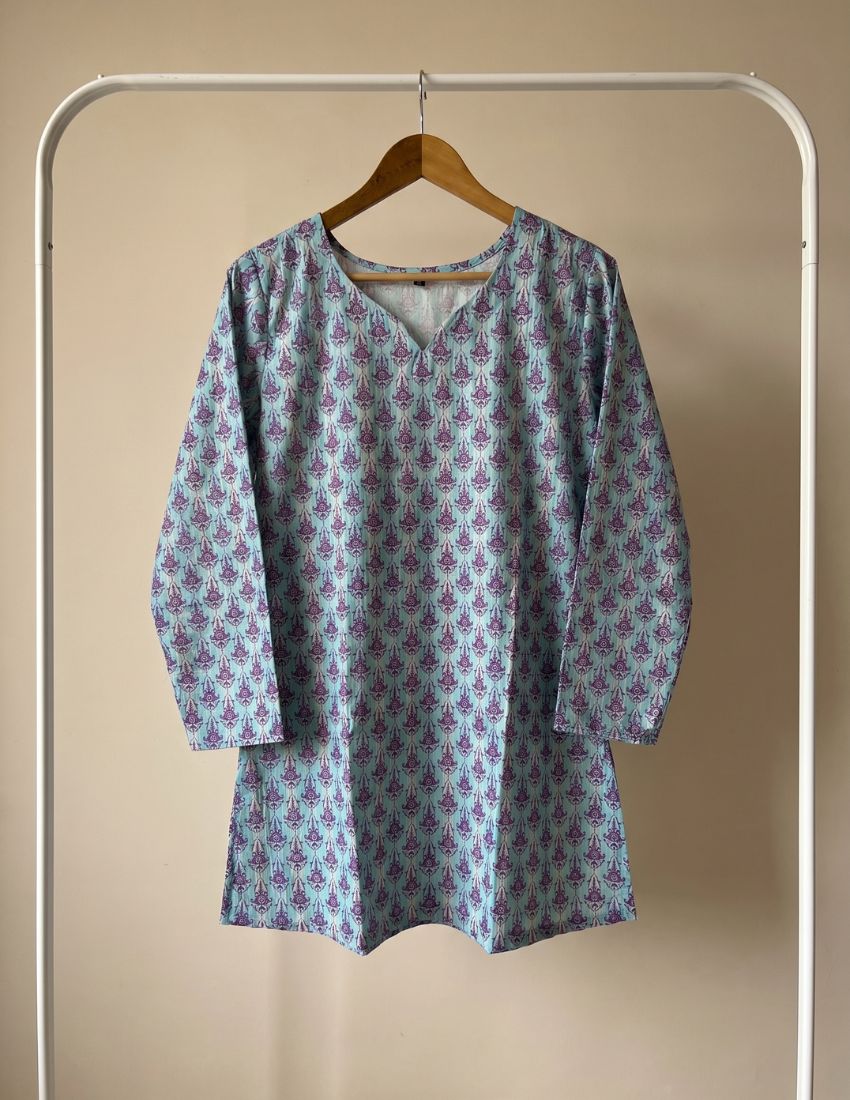 Mint Lilac Printed Women’s Top