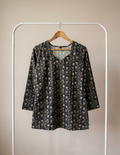 Black Monochrome Printed Top
