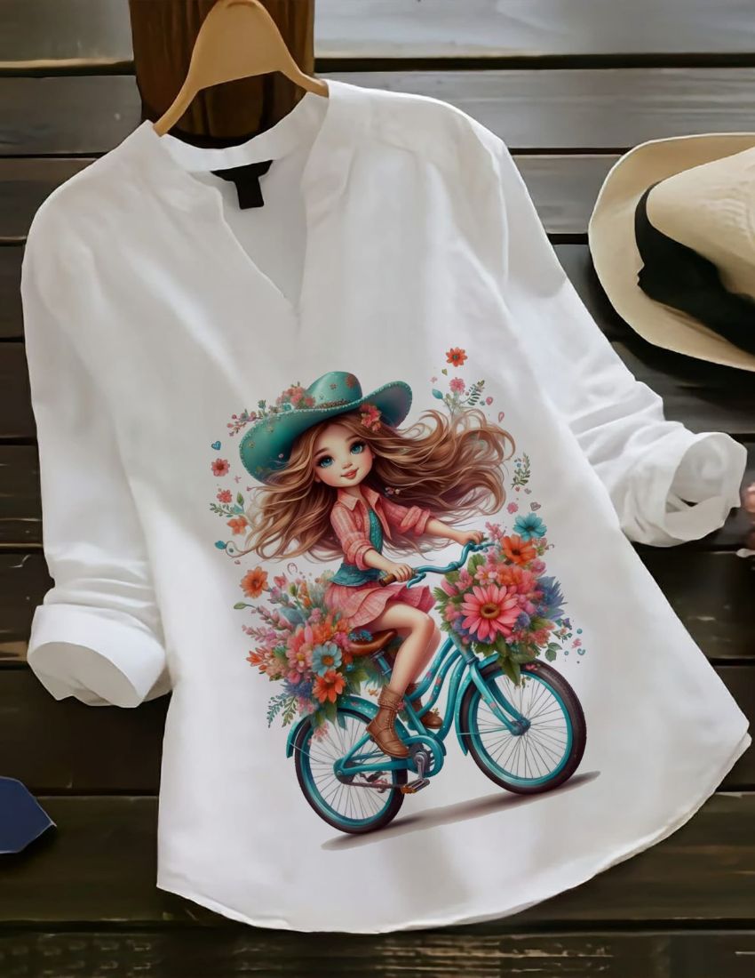 Dreamy Ride Women's White Rayon Top