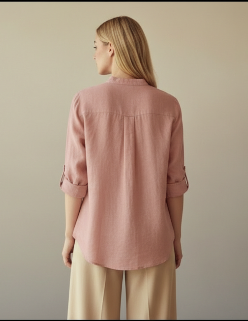 Women’s Daisy Printed Top - Peach