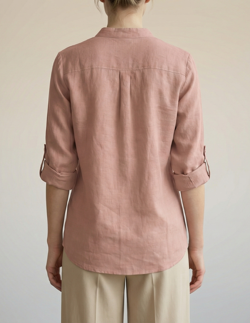 Misty Rose Butterfly Print Floral Women’s Top