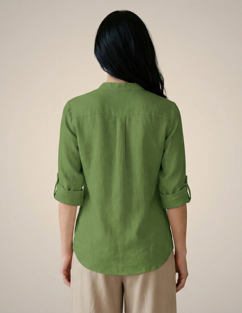 Women’s Cat Printed Trendy Top – Lime Green