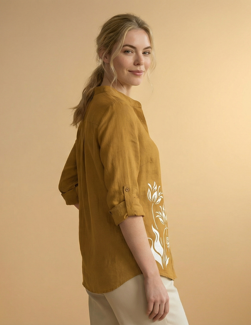 Sunset Petal Butterfly Floral Women’s Top