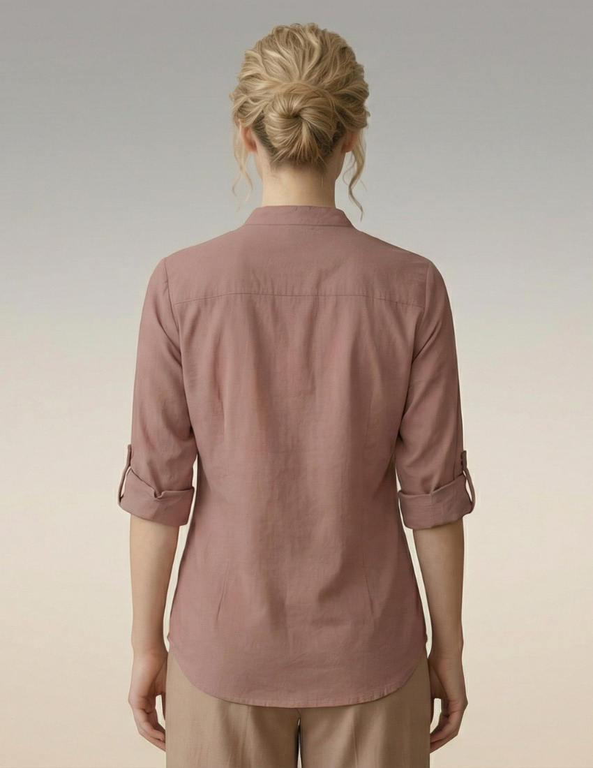 Elegant Peach Floral Peacock Designer Top