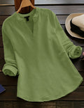 Pista Green V-Neck Tunic Top