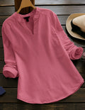 Rose Pink V-Neck Tunic Top