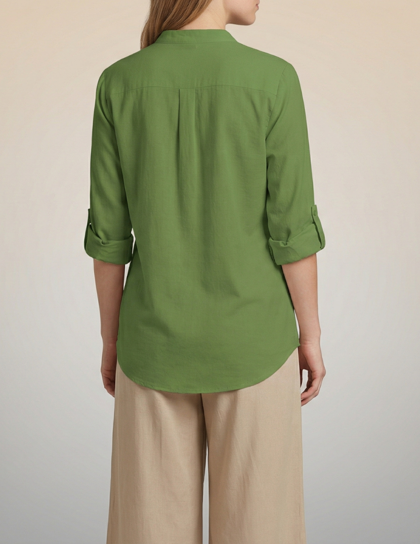 Green Peacock Printed Top