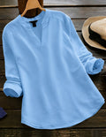 Sky Blue V-Neck Tunic Top